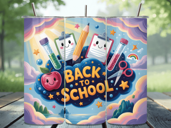 Back to School Cloud Tumbler Wrap Design: A Versatile and Creative Solution for Sublimation