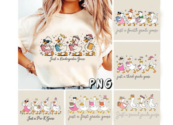 Back to School Goose PNG Bundle, Coquett: A Versatile Digital Asset for Creative Projects