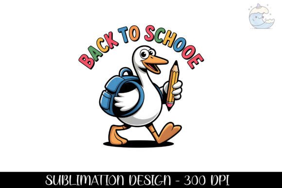 Back to School Student Goose Design