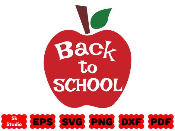 Back to School SVG with a School Apple Design
