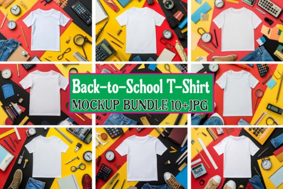 Back-to-School T-Shirt Mockup Bundle 06: A Must-Have for Designers and Entrepreneurs