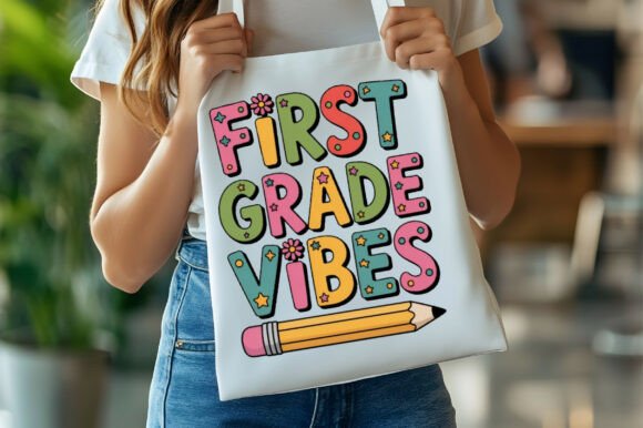 First Grade Vibes Png, Back to School: A Digital Graphic Design for Every Occasion