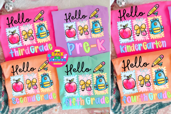 Preppy Back to School PNG Bundle Doodles