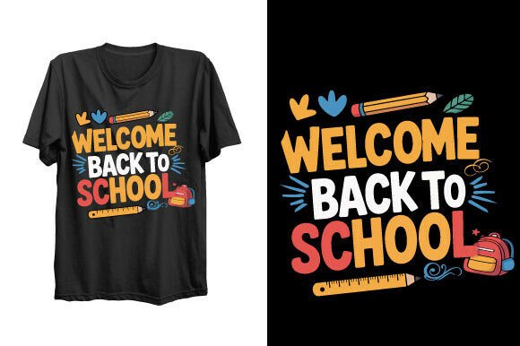 Welcome Back to School Kindergart Clipart: A Trendy Design for Your T-Shirt Store