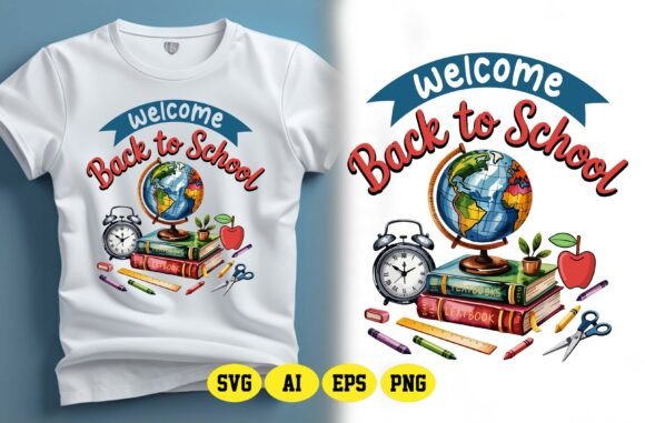 Welcome Back to School PNG SVG T-Shirt Design