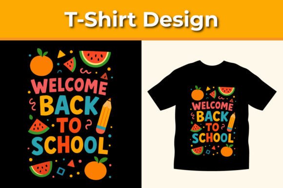 Welcome Back to School Typography Tshirt: A Professional Design Asset for Creative Projects